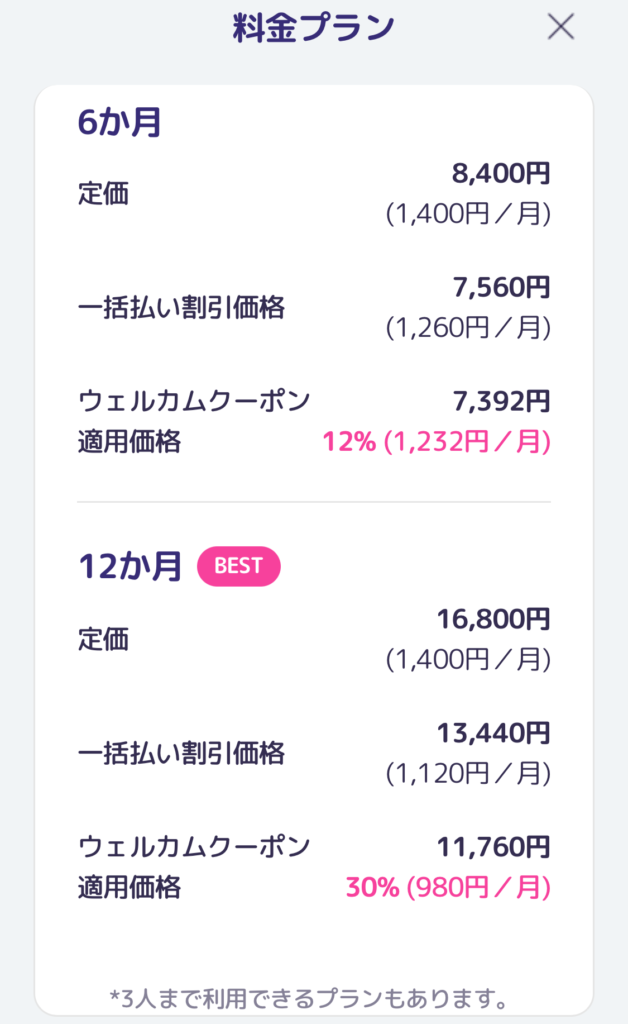 トド英語料金プラン
